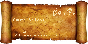 Csuti Vilmos névjegykártya